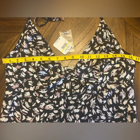 Free People Black Hang On Halter Slip Dress Size M Lightweight NWT - Picture 10 of 11